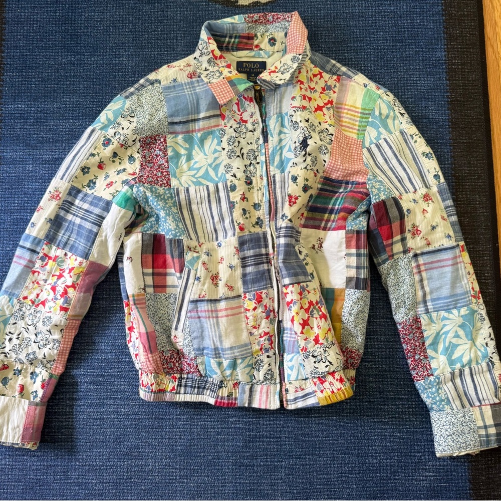 Polo Ralph Lauren Multicolor Patchwork zip up coat